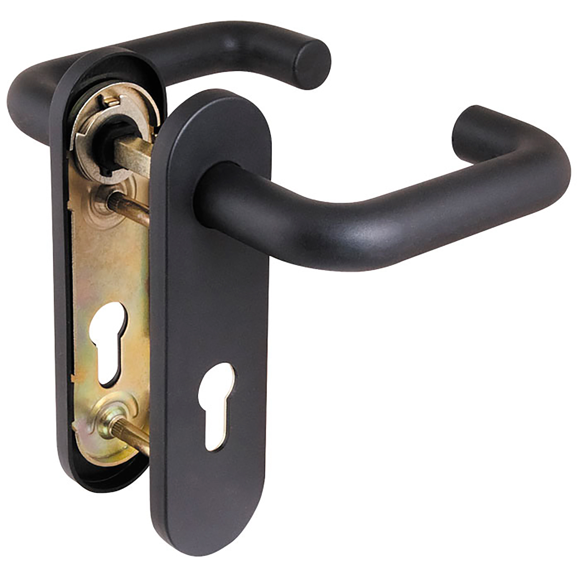 Ручка дверная FP.DH172.0433 NE (DH-0433 NE) (9×140) с пружиной BL-24 черный