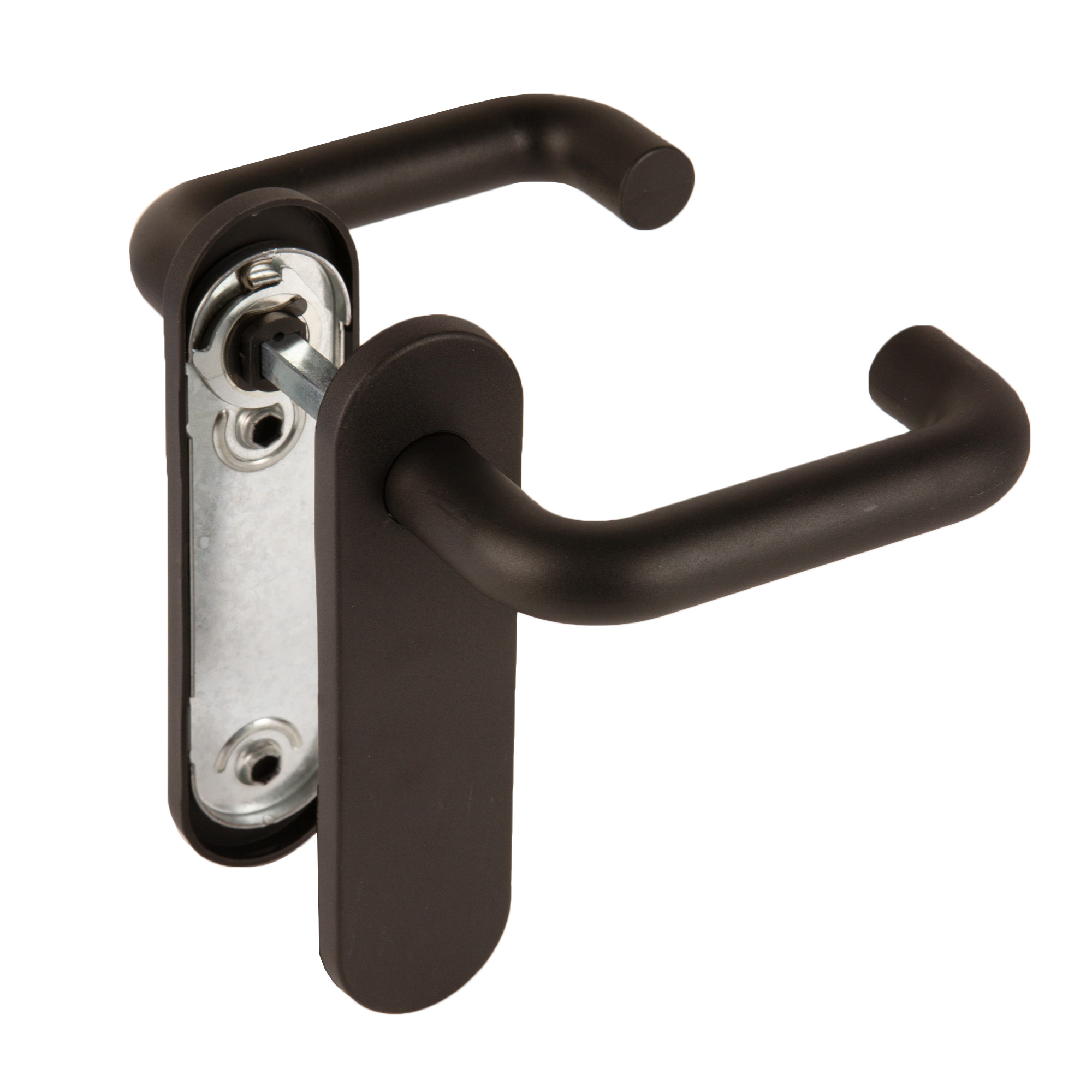 Ручка дверная FP.DH172.0433 W/CYL HOLE NE (9×140) без отверстий под ЦМ BL-24 черный